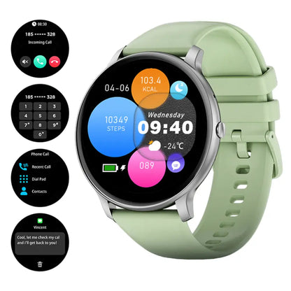 LIGE Smartwatch – Multi-Colour Silicone Strap (11 colours available) Habicare