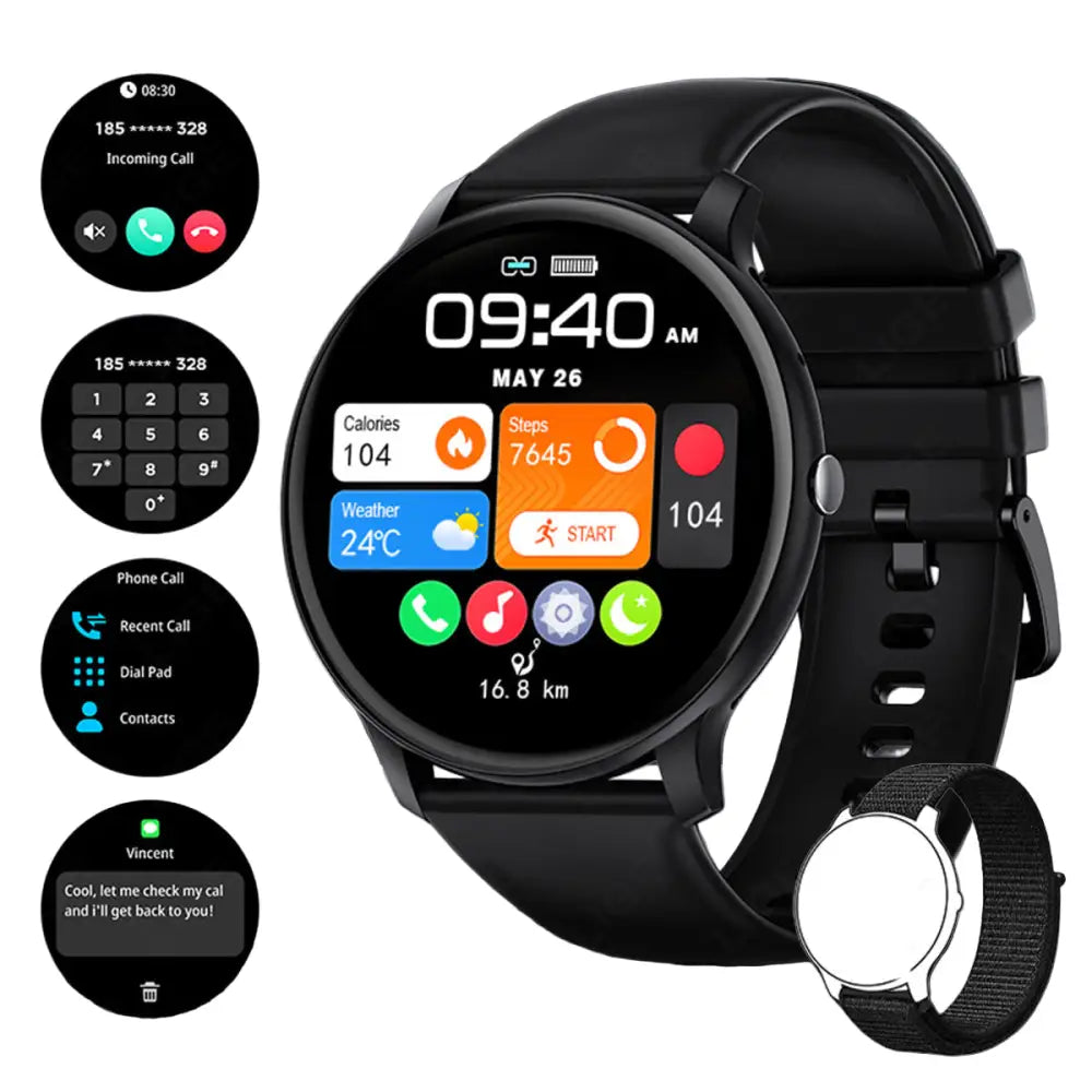 LIGE Smartwatch – Multi-Colour Silicone Strap (11 colours available) Habicare