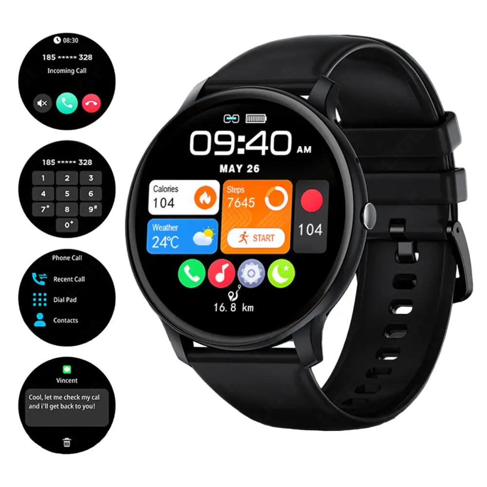 LIGE Smartwatch – Multi-Colour Silicone Strap (11 colours available) Habicare