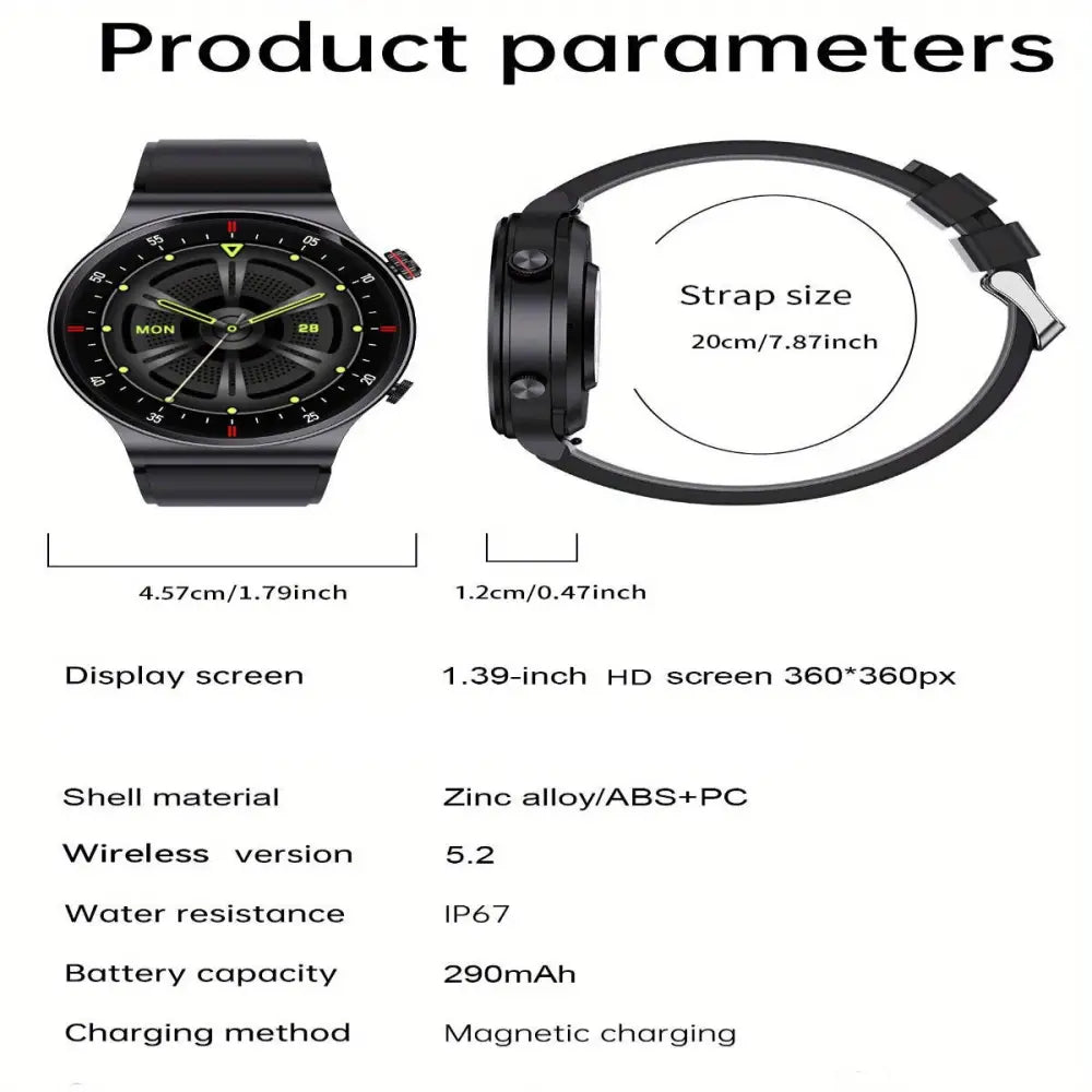 LIGE Sports Watch with Step Counter, Alarm, Wireless Calls, Weather Forecast (8 types available) Habicare