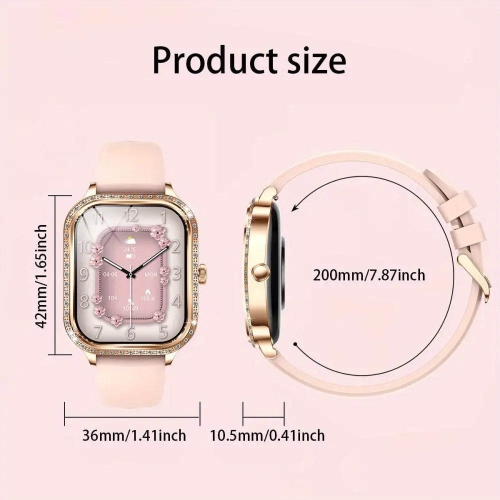 LIGE Women's Smartwatch – TFT HD Curved Screen, Wireless Calls, Voice Assistant (6 types available) Habicare