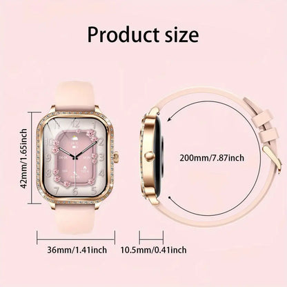 LIGE Women's Smartwatch – TFT HD Curved Screen, Wireless Calls, Voice Assistant (6 types available) Habicare