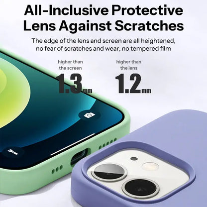 Silicone iPhone Case (iPhone 6 to iPhone 15 Series) - Available in light blue, red & black Habicare