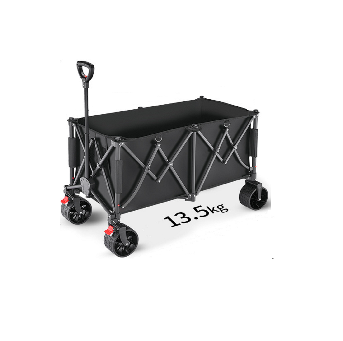 Heavy Duty Collapsible Trolley,Wagon Cart – Extra Large 260L, All-Terrain Wheels ECOTREK