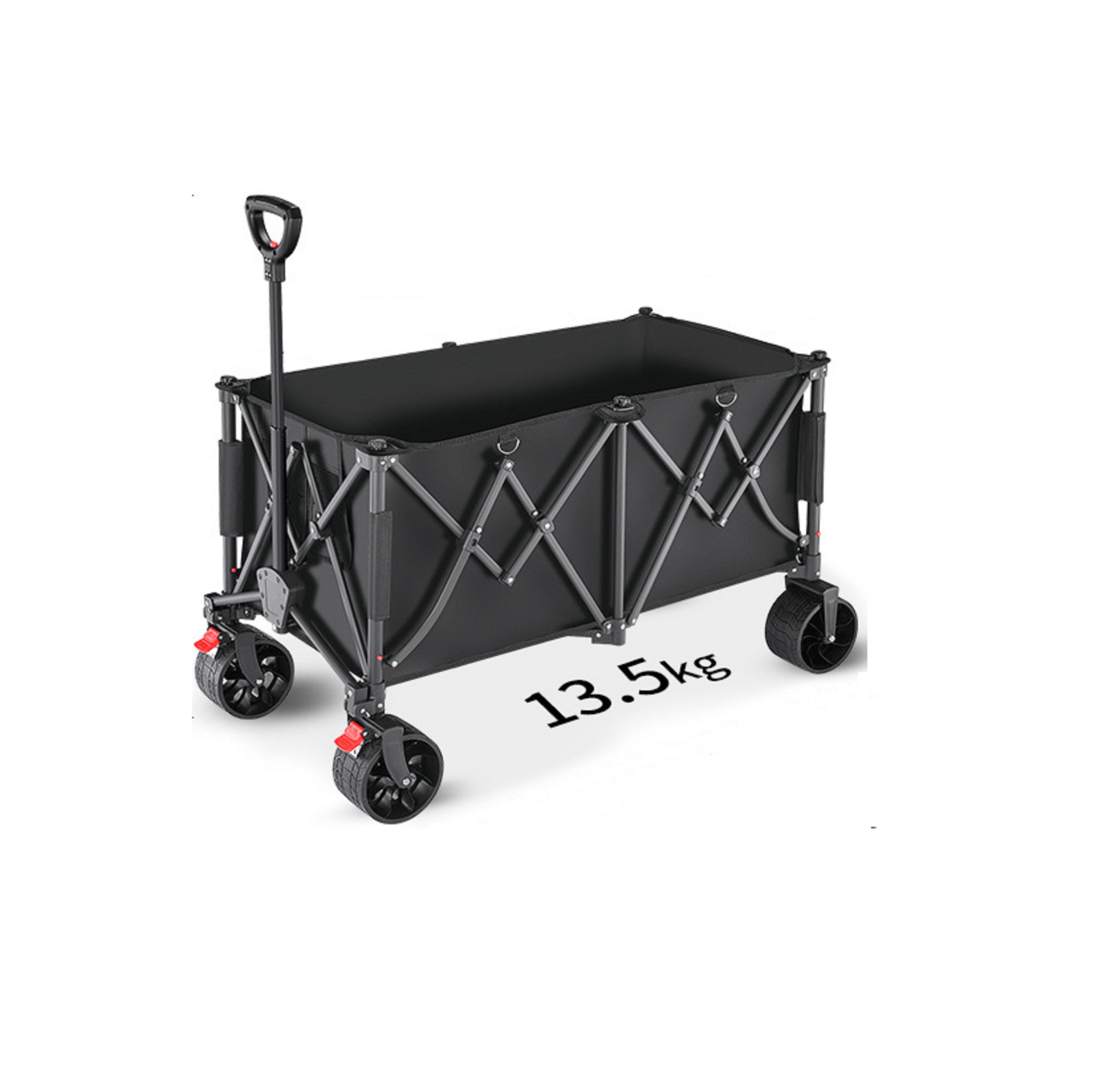 Heavy Duty Collapsible Trolley,Wagon Cart – Extra Large 260L, All-Terrain Wheels ECOTREK
