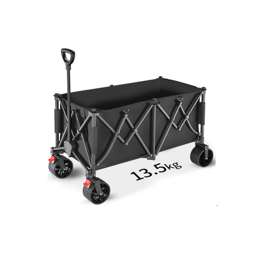 Heavy Duty Collapsible Trolley,Wagon Cart – Extra Large 260L, All-Terrain Wheels ECOTREK