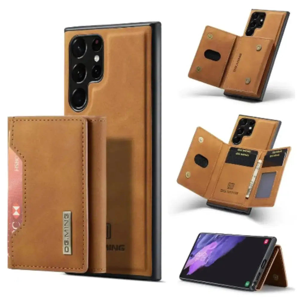 M2 Leather Case for Samsung (Brown with wallet) Habicare