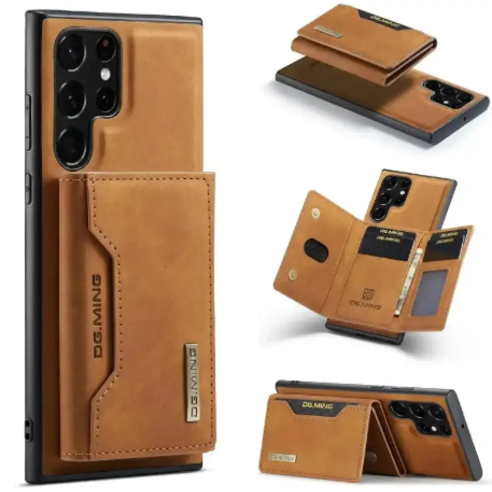 M2 Leather Case for Samsung (Brown with wallet) Habicare