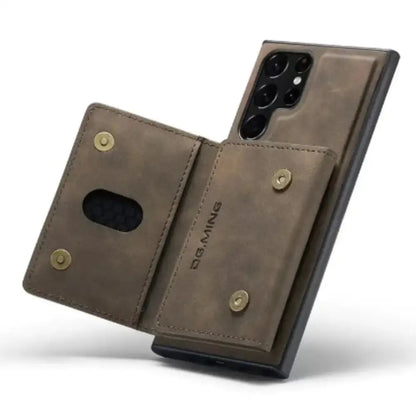 M2 Leather Case for Samsung (Coffee with wallet) Habicare