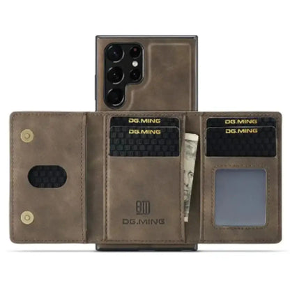 M2 Leather Case for Samsung (Coffee with wallet) Habicare