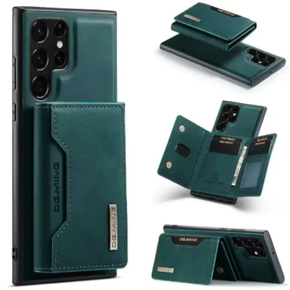 M2 Leather Case for Samsung (Green with wallet) Habicare
