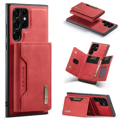 M2 Leather Case for Samsung (Red with wallet) Habicare