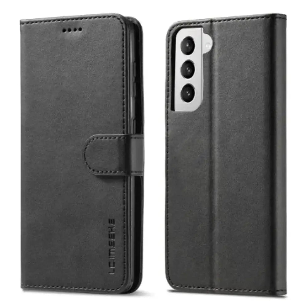 Leather Flip Cover for Samsung Galaxy Series (Black) Habicare