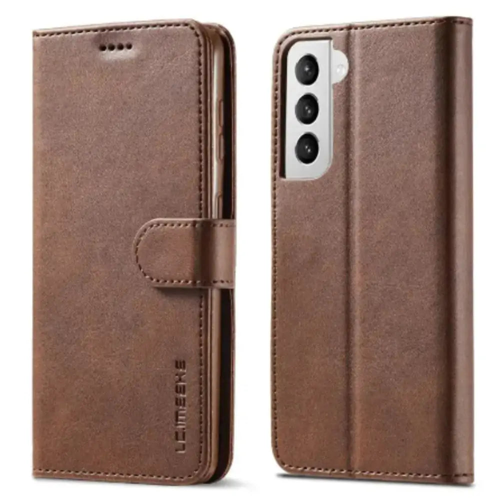 Leather Flip Cover for Samsung Galaxy Series (Brown) Habicare