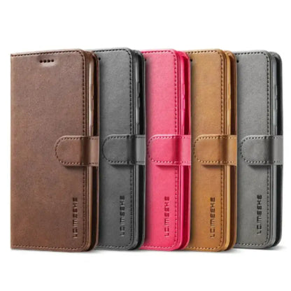 Leather Flip Cover for Samsung Galaxy Series (Brown) Habicare