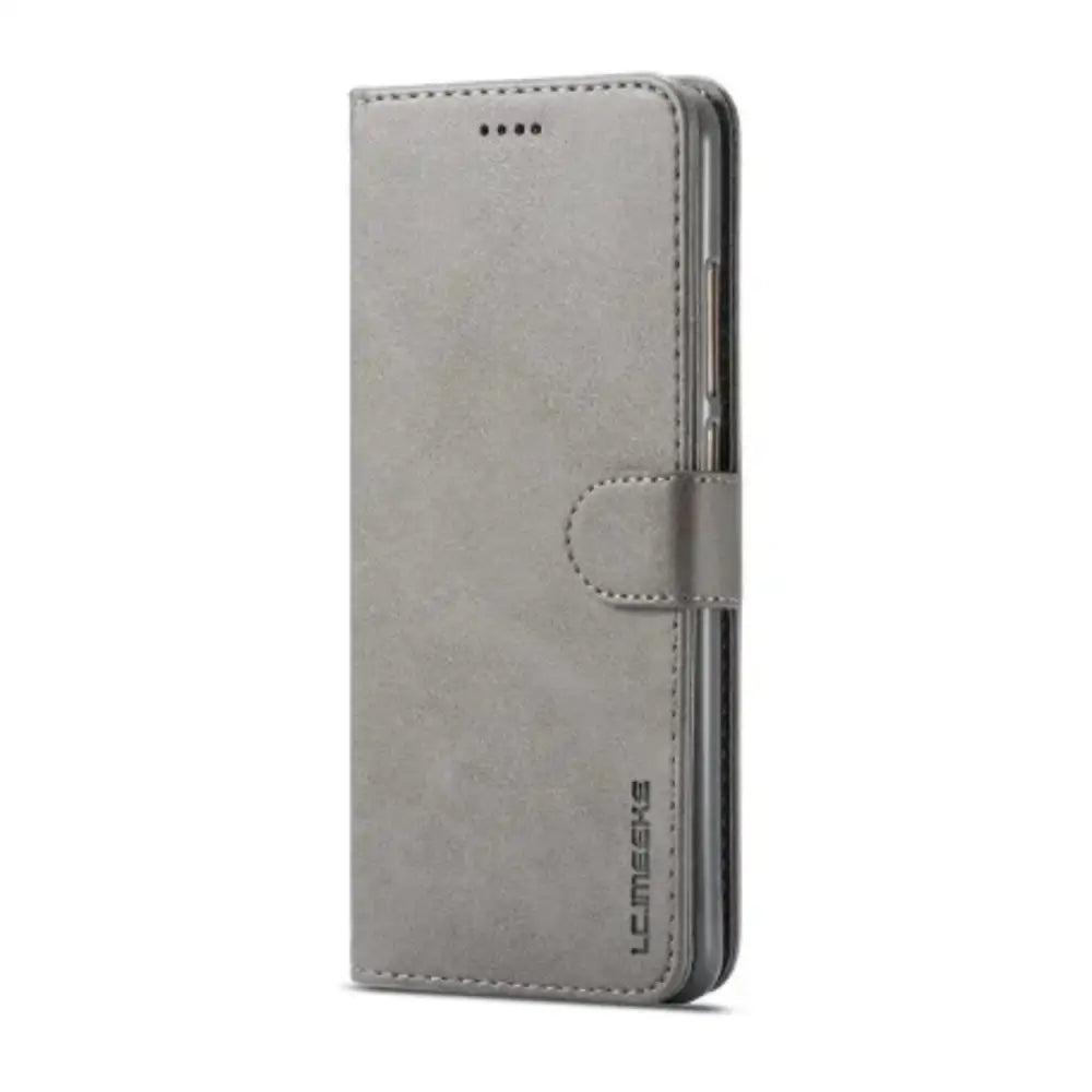 Leather Flip Cover for Samsung Galaxy Series (Gray) Habicare