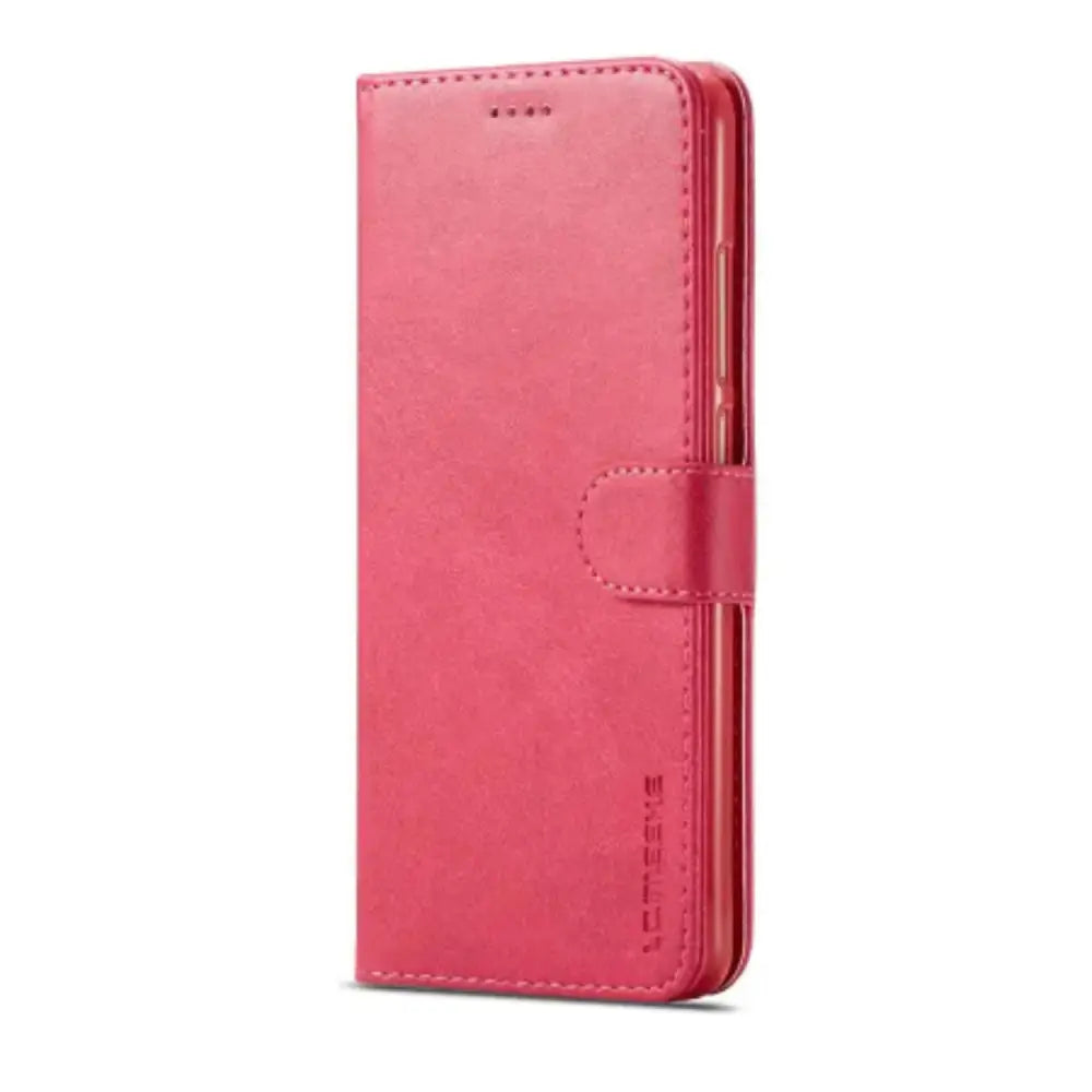 Leather Flip Cover for Samsung Galaxy Series (Rose Red) Habicare
