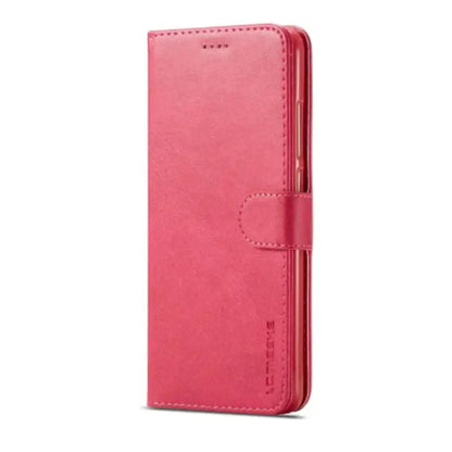 Leather Flip Cover for Samsung Galaxy Series (Rose Red) Habicare