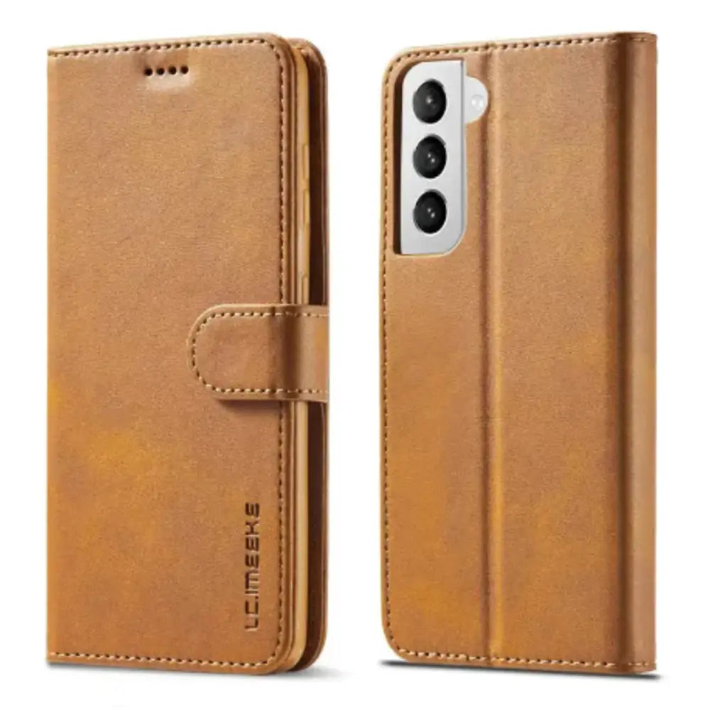 Leather Flip Cover for Samsung Galaxy Series (Yellow) Habicare