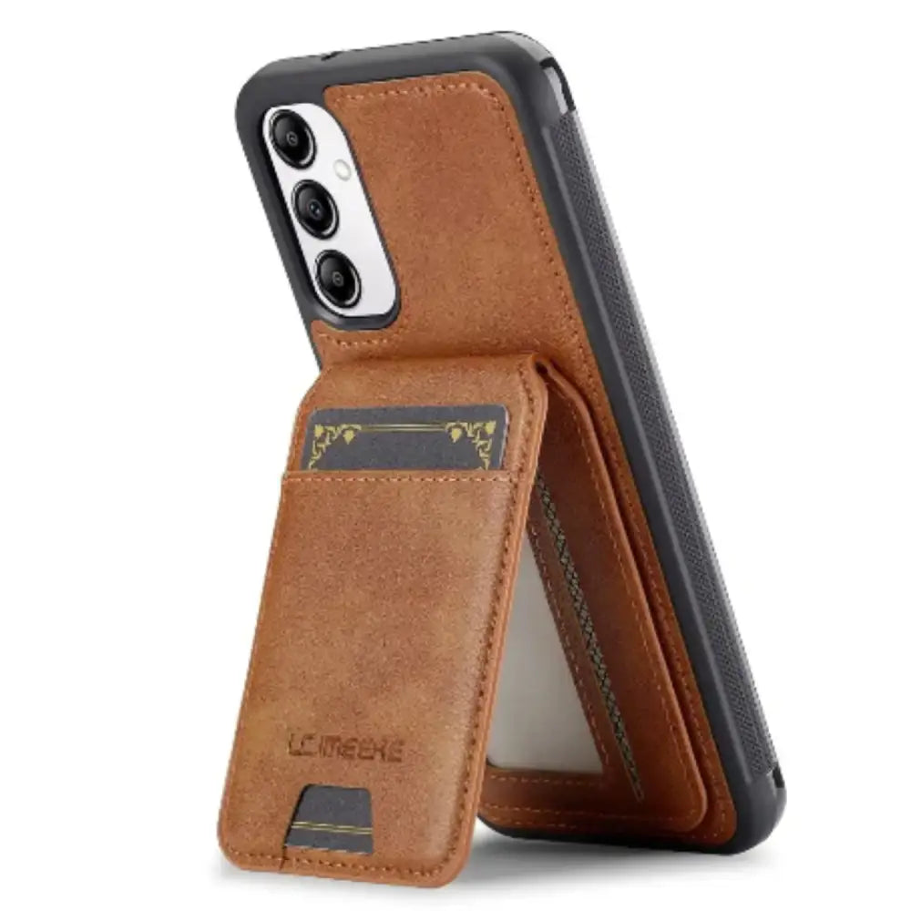 Leather Wallet Case for Samsung S/A Series (Brown) Habicare