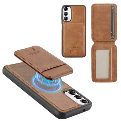 Leather Wallet Case for Samsung S/A Series (Brown) Habicare