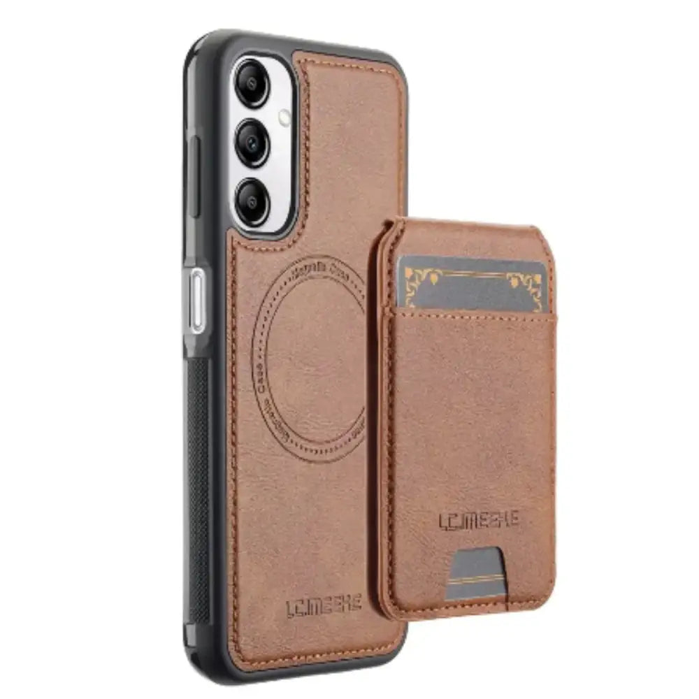 Leather Wallet Case for Samsung S/A Series (Brown) Habicare