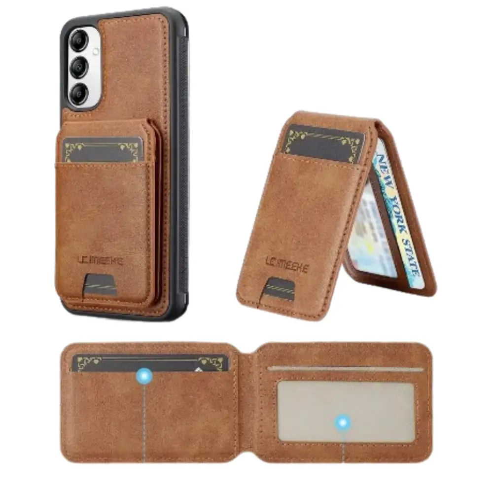 Leather Wallet Case for Samsung S/A Series (Brown) Habicare