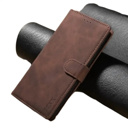 Wallet Case for Samsung S25/S24/Note/A Series (Coffee) Habicare