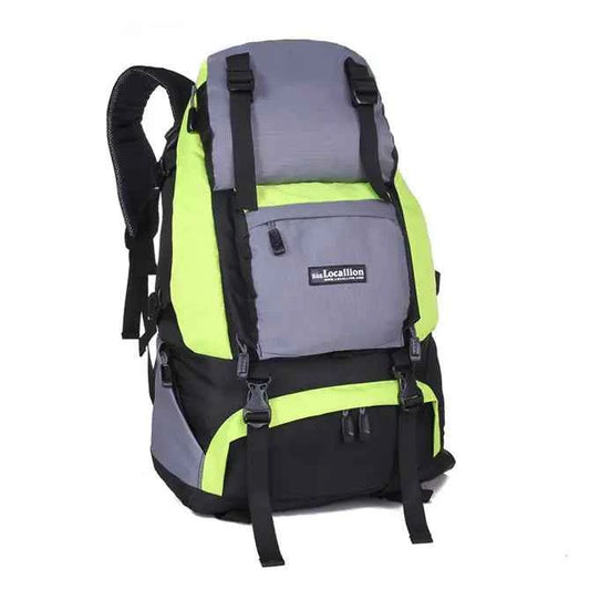 Black 40L waterproof hiking backpack by Mead's Supply & Equipment Outfitters, lightweight polyester outdoor pack with multiple color options.