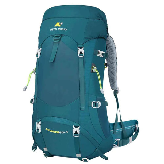 Large black men's outdoor hiking backpack by Mead's Supply & Equipment Outfitters, featuring multiple compartments and durable straps.