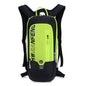 Grey outdoor hydration backpack with integrated water bladder, lightweight cycling and trail running pack by Mead's Supply & Equipment.