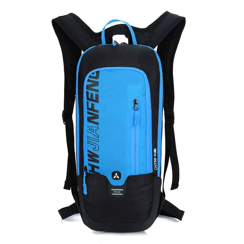 Grey outdoor hydration backpack with integrated water bladder, lightweight cycling and trail running pack by Mead's Supply & Equipment