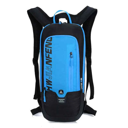Grey outdoor hydration backpack with integrated water bladder, lightweight cycling and trail running pack by Mead's Supply & Equipment