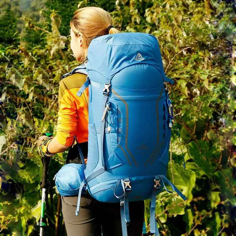 Black Mead's Supply large capacity hiking shoulder bag backpack, 40L size, suitable for outdoor adventures and travel.