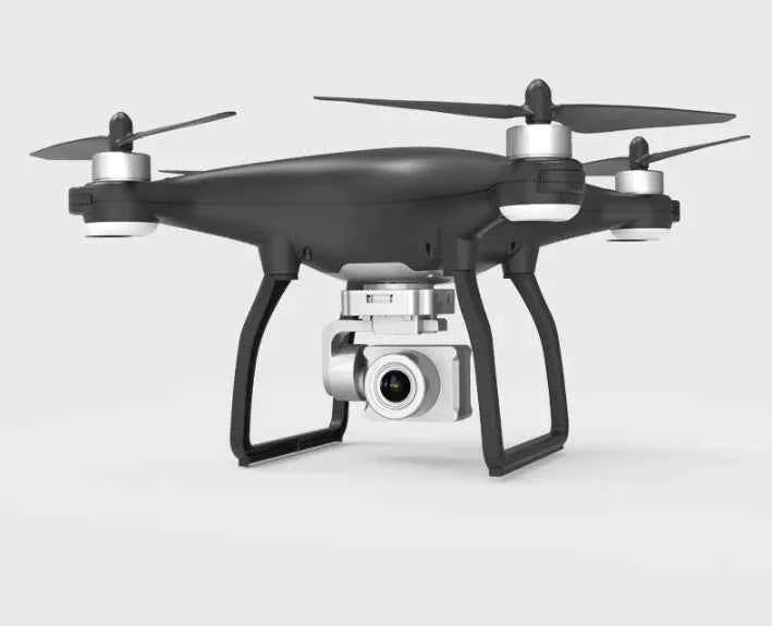 Mead’s Supply X35 4K drone with gimbal, showcasing sleek design, remote controller, and camera setup for professional aerial filming.