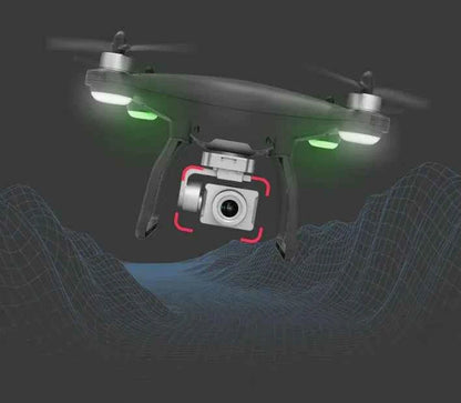 Mead's Supply X35 4K drone with gimbal showing camera, propellers, and sleek design for professional aerial photography.