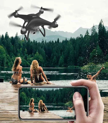 Mead's Supply X35 4K drone with gimbal, showcasing its camera and sleek design, ready for professional aerial photography.