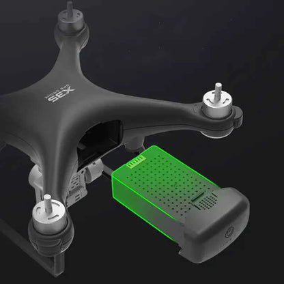 Mead's Supply X35 4K drone with gimbal, showcasing its camera, aerodynamic design, and professional build for aerial photography.