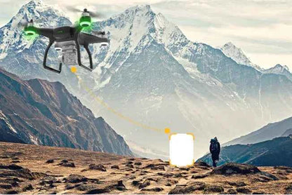 Mead's Supply X35 4K drone with gimbal, showing its sleek design and camera setup, designed for professional aerial photography.