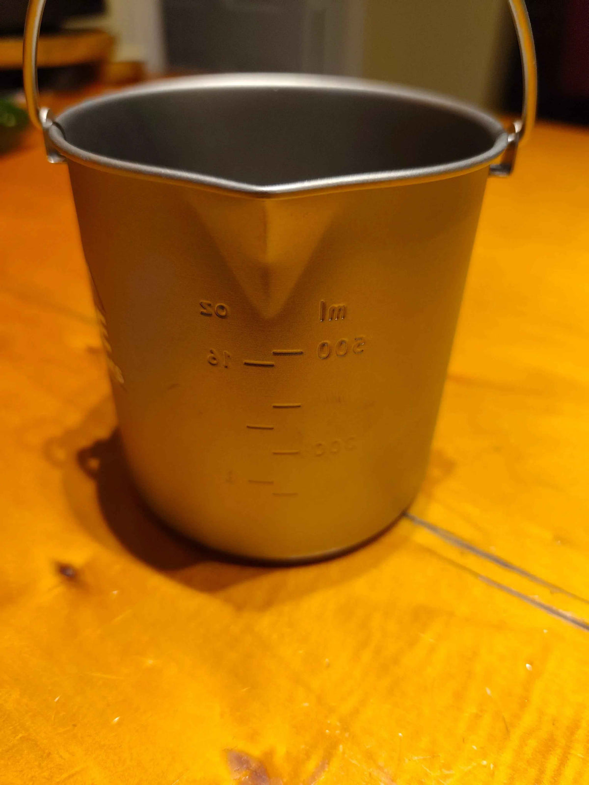 Titanium camping cookware pot by Mead's Supply & Equipment Outfitters, 750ml ultralight camp cooking pot, lightweight outdoor gear
