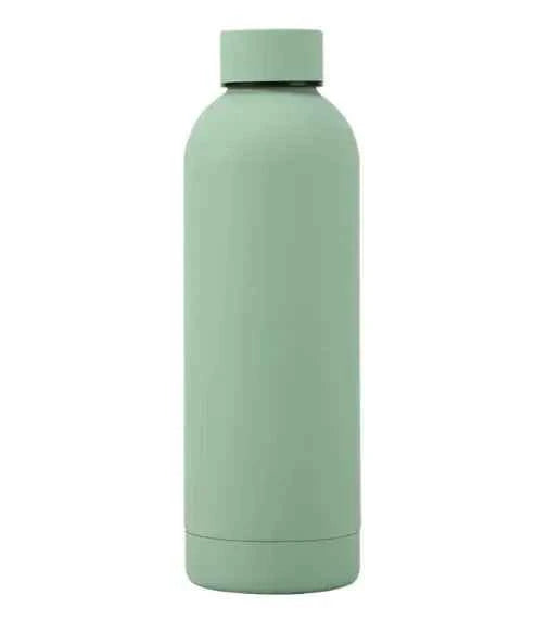 Avocado green stainless steel sports water bottle with leak-proof lid and 500ml capacity from Mead's Supply & Equipment Outfitters.