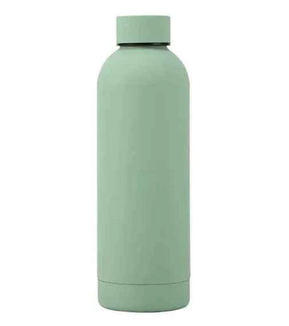 Avocado green stainless steel sports water bottle from Mead's Supply & Equipment Outfitters with 500ml capacity and leak-proof lid.