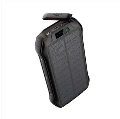 Mead's Supply & Equipment Outfitters limited 26800mAh orange power bank with Type C outlet and wireless charging feature.