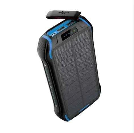 Mead's Supply & Equipment orange 26800mAh power bank with Type-C outlet and wireless charging feature for electronic devices.