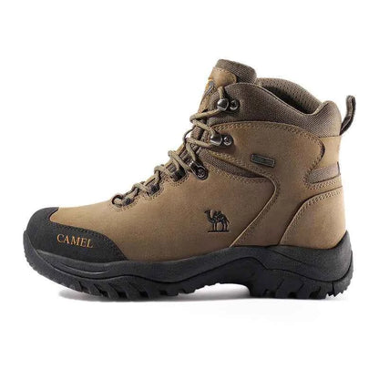 Purple waterproof high-top hiking boots for girls by Camel brand, featuring sturdy footwear design from Mead's Supply & Equipment Outfitters.
