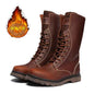 Men's waterproof leather Martin boots in khaki, suitable for hiking and combat, from Mead's Supply & Equipment Outfitters.