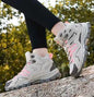 Pink expedition lightweight orthopedic hiking shoes for unisex, designed for comfort and support during outdoor hikes.