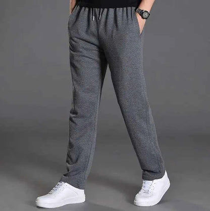 Men's oversized black cotton knit sweatpants from Mead's Supply & Equipment Outfitters, relaxed fit joggers with casual style.