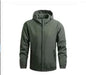 Men's outdoor waterproof jacket by Mead's Supply & Equipment Outfitters, black windproof rain jacket for all-weather hiking.