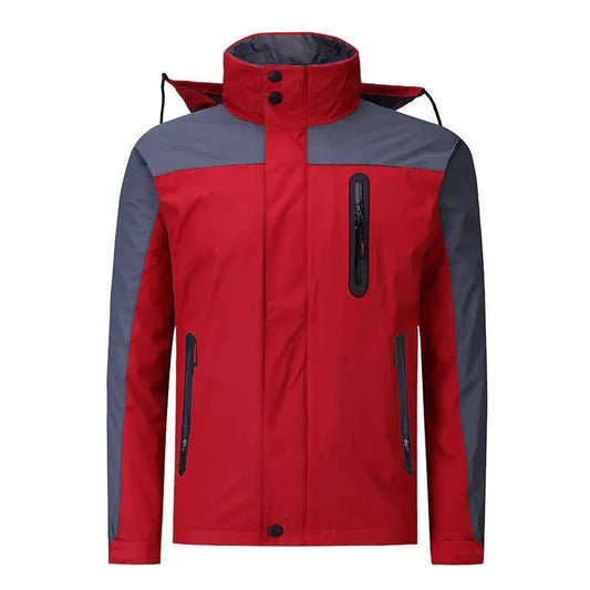 Unisex hooded winter mountain jacket for couples' climbing and skiing, durable outdoor coat by Mead's Supply & Equipment Outfitters.